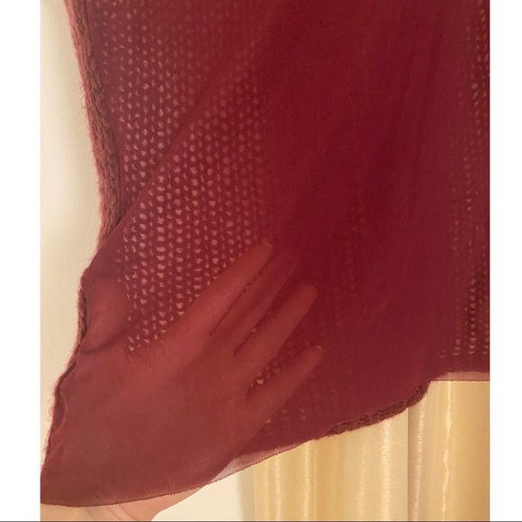Guess dark pink top with sheer back - Picture 3 of 5
